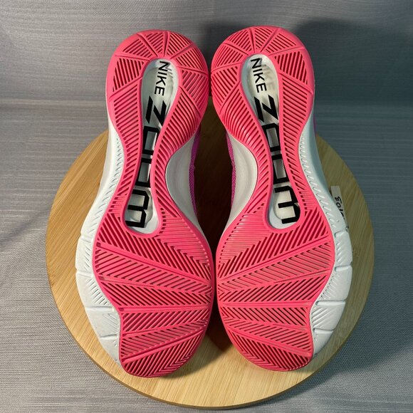 2013 Nike Zoom Hyperev Pink Breast Cancer Awareness Shoes Sneaker Sz 9.5M A0103 - Picture 6 of 7